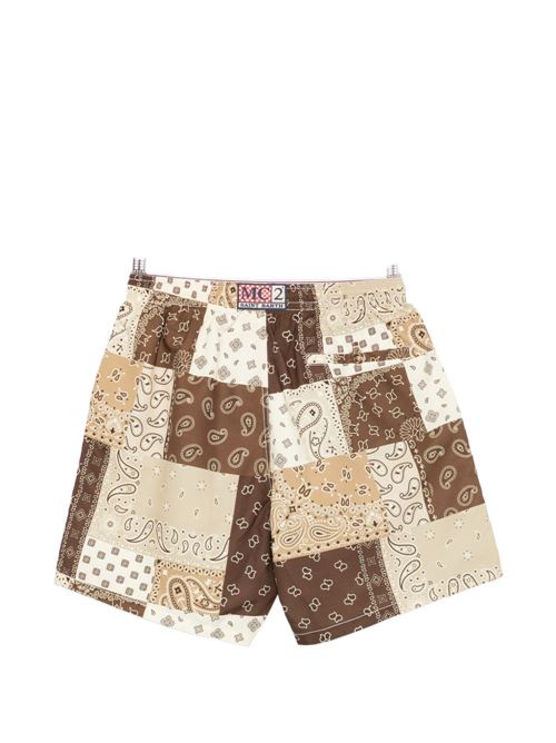 Boxer mare uomo MC2 Saint Barth Caprese marrone con fantasia bandana MC2 SAINT BARTH | CAPRESE08111L